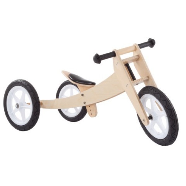 Toy Time 3-in-1 Balance Bike, Multistage Wooden Walking Tricycle Convertible, Boys/Girls Toy, Indoor/Outdoor 454548HEW